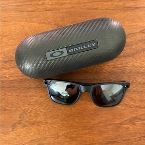 Oakley Matte Black Sunglasses with Carbon Case